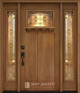 Парадная дверь с массивом дуба №344 внешняя - фото
